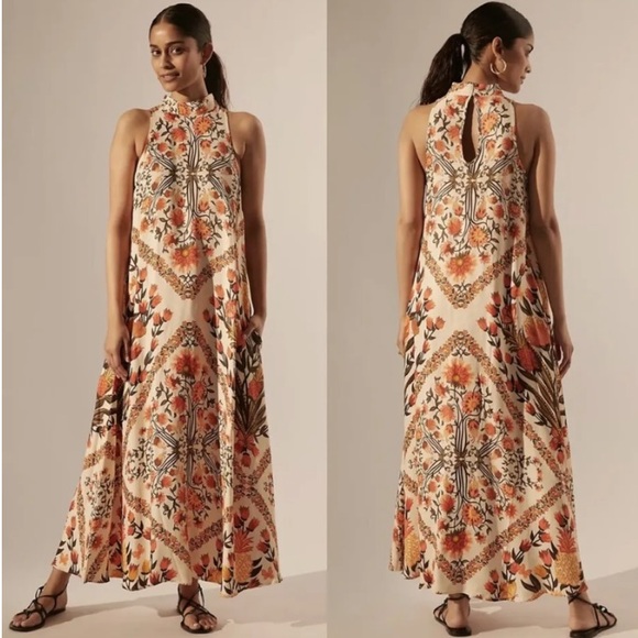 Farm Rio x Anthro Halter Maxi Dress - Picture 1 of 9